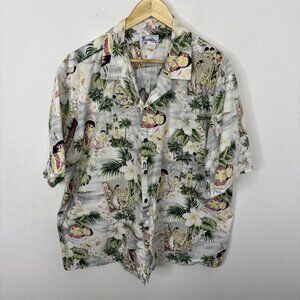 Vintage Hawaii Brand Men 3XL Hawaiian Royalty Aloha Shirt Hawaiian